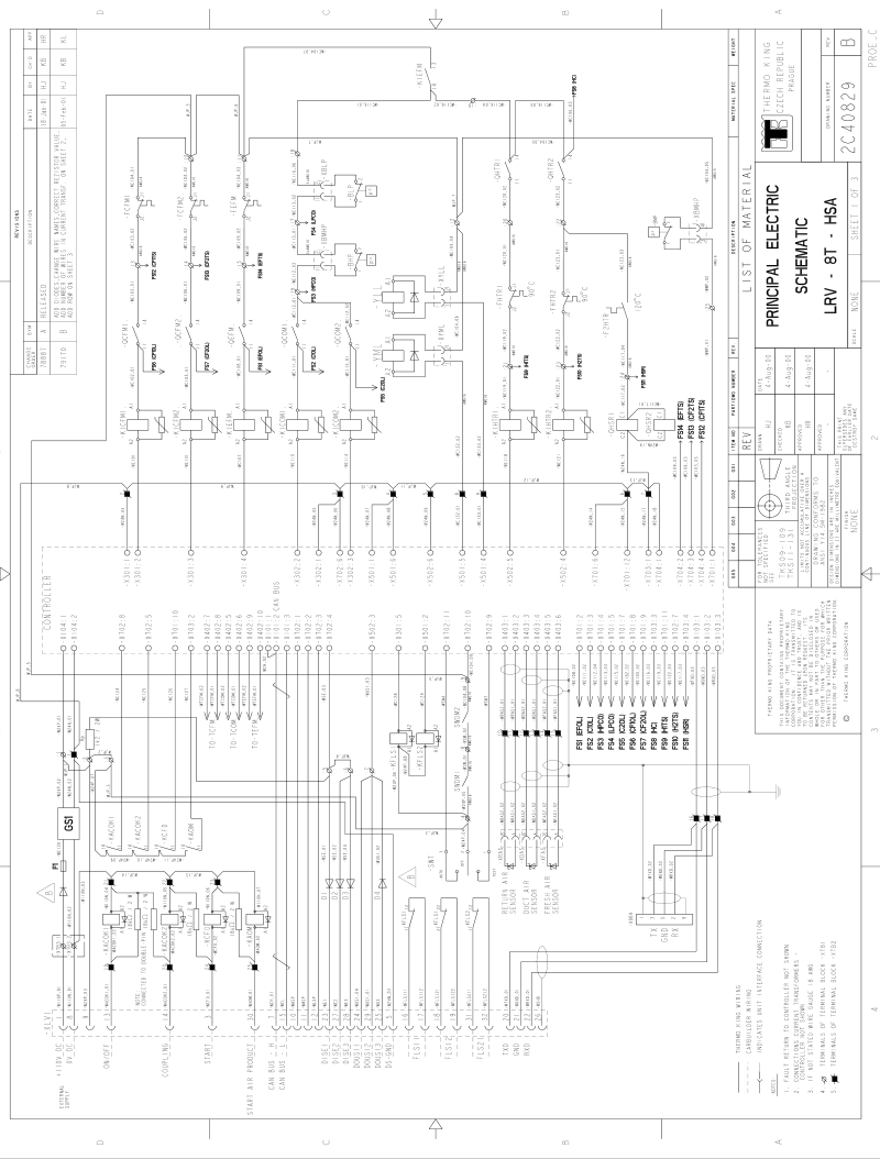 Thermo King Wiring Diagrams, сборник электрических схем на холодильные